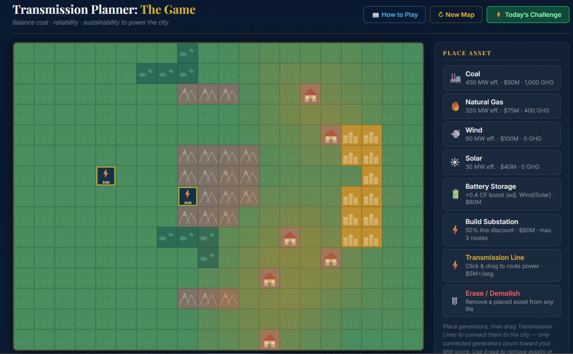 Transmission Planner: The Game